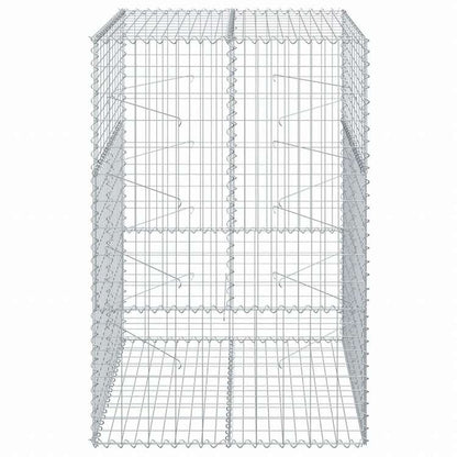 vidaXL 蛇籠バスケット カバー付き 100x100x150cm 亜鉛メッキ鉄ホーム&ガーデン 芝&ガーデン ガーデニング 鉢植え・プランター(代引不可)