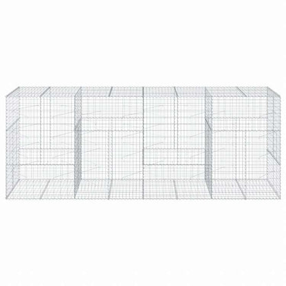 vidaXL 蛇籠バスケット カバー付き 400x100x150cm 亜鉛メッキ鉄ホーム&ガーデン 芝&ガーデン ガーデニング 鉢植え・プランター(代引不可)