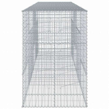 vidaXL 蛇籠バスケット カバー付き 400x100x150cm 亜鉛メッキ鉄ホーム&ガーデン 芝&ガーデン ガーデニング 鉢植え・プランター(代引不可)