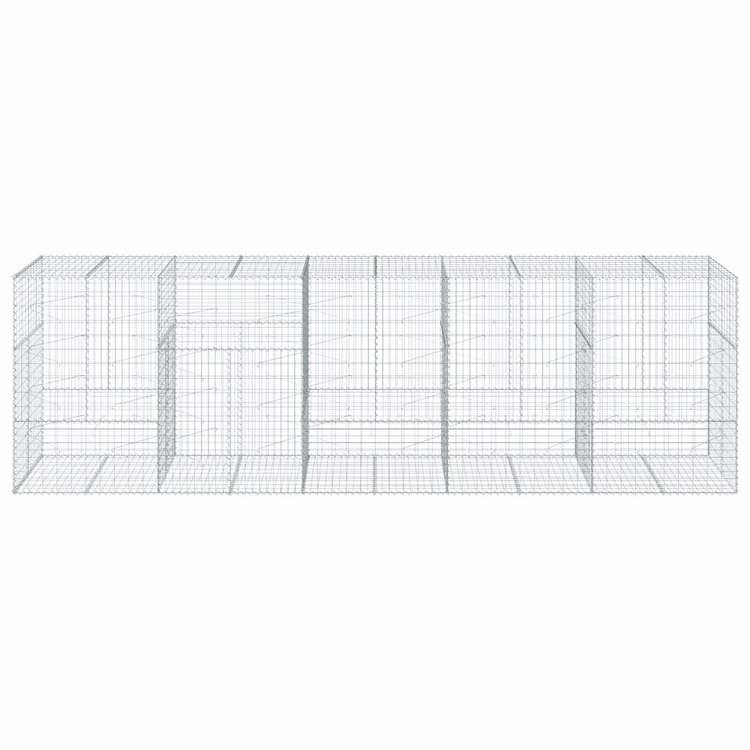 vidaXL 蛇籠バスケット カバー付き 500x100x150cm 亜鉛メッキ鉄ホーム&ガーデン 芝&ガーデン ガーデニング 鉢植え・プランター(代引不可)