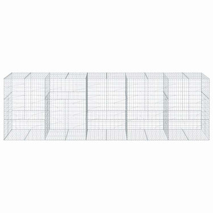 vidaXL 蛇籠バスケット カバー付き 500x100x150cm 亜鉛メッキ鉄ホーム&ガーデン 芝&ガーデン ガーデニング 鉢植え・プランター(代引不可)