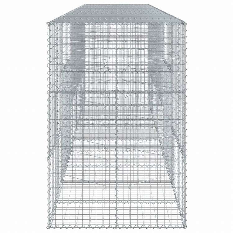 vidaXL 蛇籠バスケット カバー付き 500x100x150cm 亜鉛メッキ鉄ホーム&ガーデン 芝&ガーデン ガーデニング 鉢植え・プランター(代引不可)