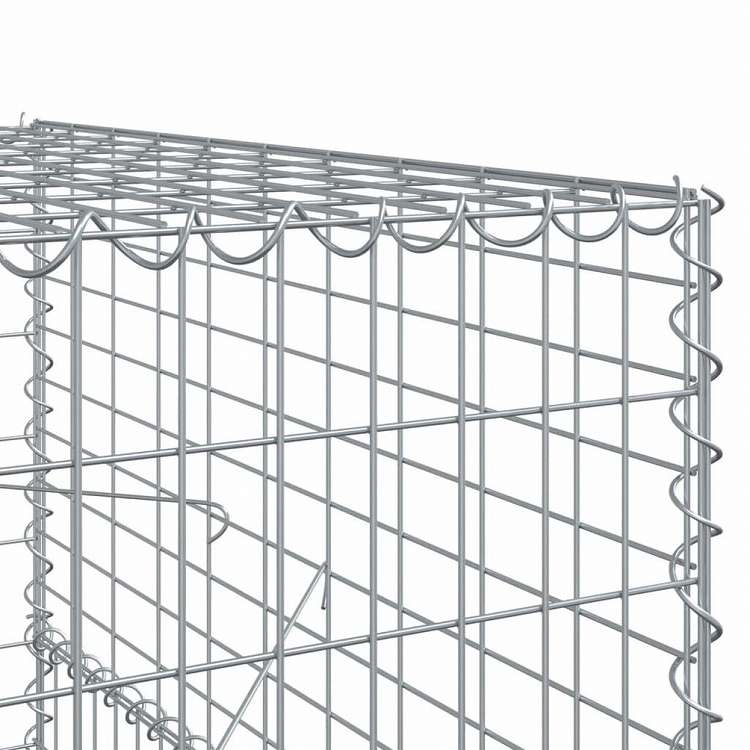 vidaXL 蛇籠バスケット カバー付き 700x100x150cm 亜鉛メッキ鉄ホーム&ガーデン 芝&ガーデン ガーデニング 鉢植え・プランター(代引不可)