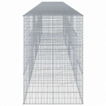 vidaXL 蛇籠バスケット カバー付き 800x100x150cm 亜鉛メッキ鉄ホーム&ガーデン 芝&ガーデン ガーデニング 鉢植え・プランター(代引不可)