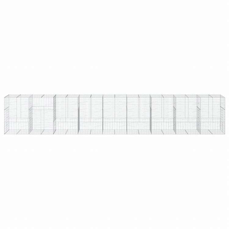 vidaXL 蛇籠バスケット カバー付き 900x100x150cm 亜鉛メッキ鉄ホーム&ガーデン 芝&ガーデン ガーデニング 鉢植え・プランター(代引不可)