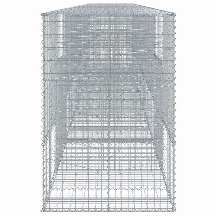vidaXL 蛇籠バスケット カバー付き 900x100x150cm 亜鉛メッキ鉄ホーム&ガーデン 芝&ガーデン ガーデニング 鉢植え・プランター(代引不可)