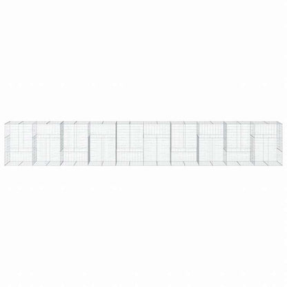 vidaXL 蛇籠バスケット カバー付き 1000x100x150cm 亜鉛メッキ鉄ホーム&ガーデン 芝&ガーデン ガーデニング 鉢植え・プランター(代引不可)