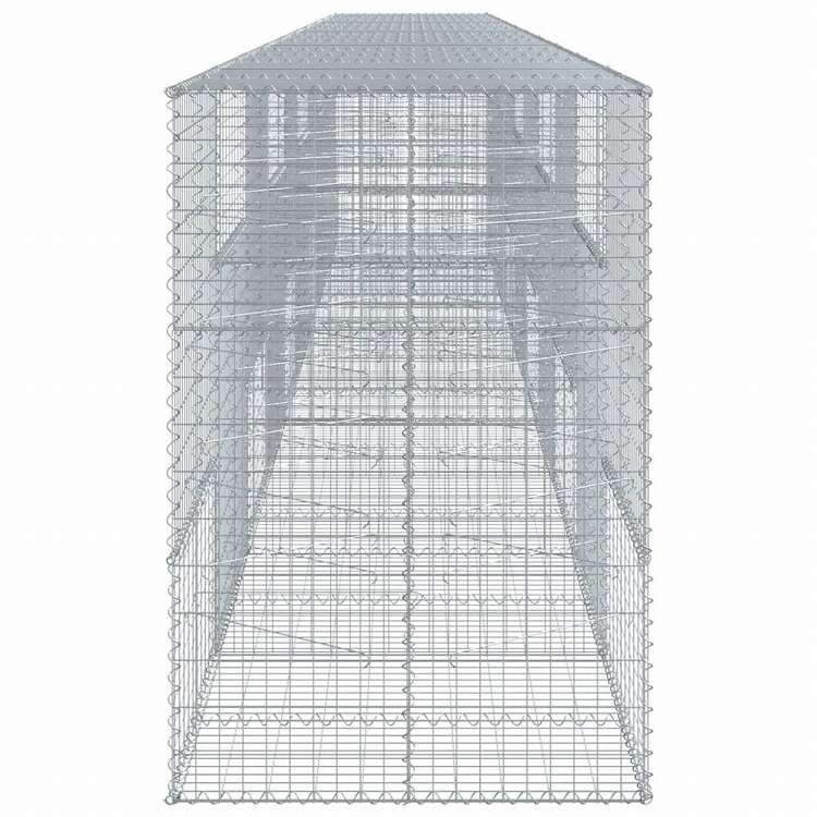 vidaXL 蛇籠バスケット カバー付き 1000x100x150cm 亜鉛メッキ鉄ホーム&ガーデン 芝&ガーデン ガーデニング 鉢植え・プランター(代引不可)