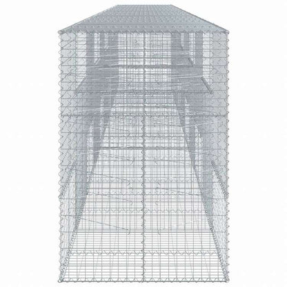 vidaXL 蛇籠バスケット カバー付き 1000x100x150cm 亜鉛メッキ鉄ホーム&ガーデン 芝&ガーデン ガーデニング 鉢植え・プランター(代引不可)