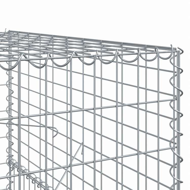 vidaXL 蛇籠バスケット カバー付き 1100x100x150cm 亜鉛メッキ鉄ホーム&ガーデン 芝&ガーデン ガーデニング 鉢植え・プランター(代引不可)