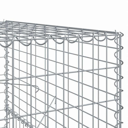 vidaXL 蛇籠バスケット カバー付き 1100x100x150cm 亜鉛メッキ鉄ホーム&ガーデン 芝&ガーデン ガーデニング 鉢植え・プランター(代引不可)