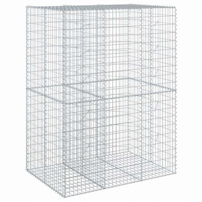 vidaXL 蛇籠バスケット カバー付き 150x100x200cm 亜鉛メッキ鉄ホーム&ガーデン 芝&ガーデン ガーデニング 鉢植え・プランター(代引不可)