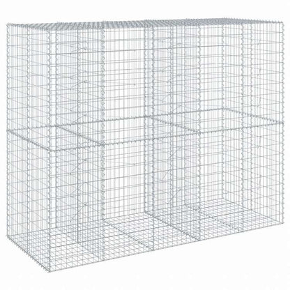 vidaXL 蛇籠バスケット カバー付き 250x100x200cm 亜鉛メッキ鉄ホーム&ガーデン 芝&ガーデン ガーデニング 鉢植え・プランター(代引不可)