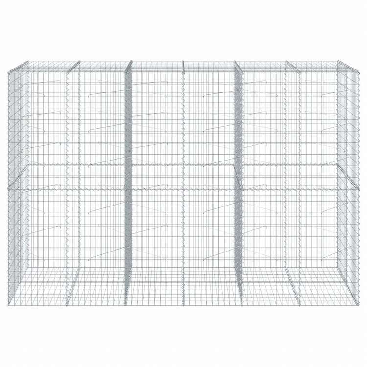 vidaXL 蛇籠バスケット カバー付き 300x100x200cm 亜鉛メッキ鉄ホーム&ガーデン 芝&ガーデン ガーデニング 鉢植え・プランター(代引不可)