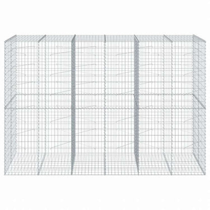 vidaXL 蛇籠バスケット カバー付き 300x100x200cm 亜鉛メッキ鉄ホーム&ガーデン 芝&ガーデン ガーデニング 鉢植え・プランター(代引不可)