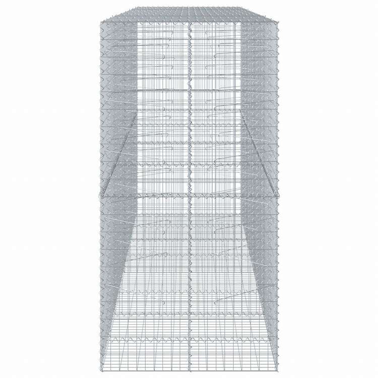 vidaXL 蛇籠バスケット カバー付き 400x100x200cm 亜鉛メッキ鉄ホーム&ガーデン 芝&ガーデン ガーデニング 鉢植え・プランター(代引不可)