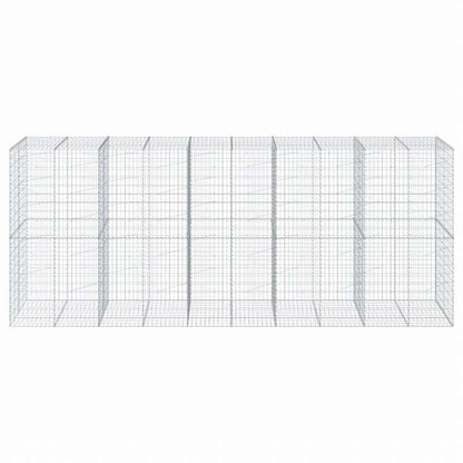 vidaXL 蛇籠バスケット カバー付き 500x100x200cm 亜鉛メッキ鉄ホーム&ガーデン 芝&ガーデン ガーデニング 鉢植え・プランター(代引不可)
