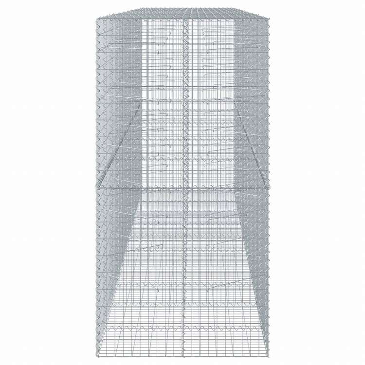 vidaXL 蛇籠バスケット カバー付き 500x100x200cm 亜鉛メッキ鉄ホーム&ガーデン 芝&ガーデン ガーデニング 鉢植え・プランター(代引不可)