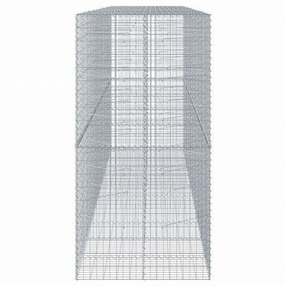 vidaXL 蛇籠バスケット カバー付き 500x100x200cm 亜鉛メッキ鉄ホーム&ガーデン 芝&ガーデン ガーデニング 鉢植え・プランター(代引不可)