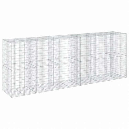 vidaXL 蛇籠バスケット カバー付き 550x100x200cm 亜鉛メッキ鉄ホーム&ガーデン 芝&ガーデン ガーデニング 鉢植え・プランター(代引不可)