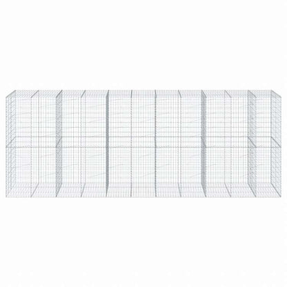 vidaXL 蛇籠バスケット カバー付き 550x100x200cm 亜鉛メッキ鉄ホーム&ガーデン 芝&ガーデン ガーデニング 鉢植え・プランター(代引不可)