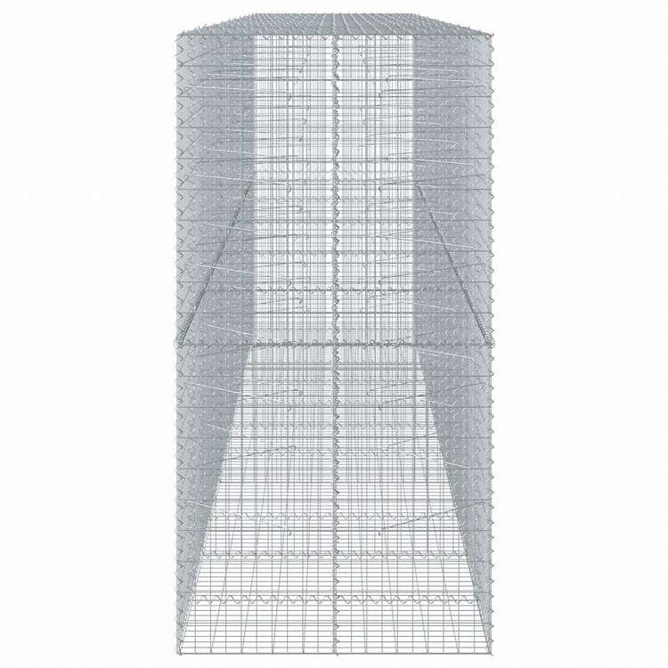 vidaXL 蛇籠バスケット カバー付き 550x100x200cm 亜鉛メッキ鉄ホーム&ガーデン 芝&ガーデン ガーデニング 鉢植え・プランター(代引不可)