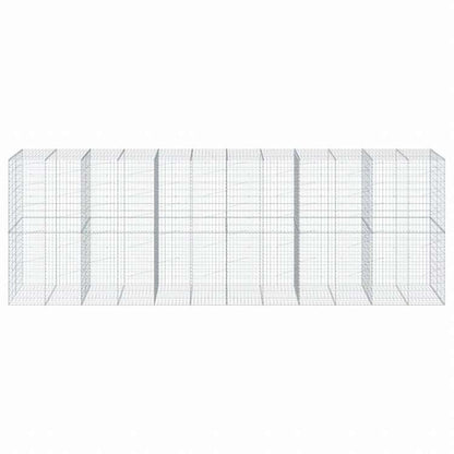 vidaXL 蛇籠バスケット カバー付き 600x100x200cm 亜鉛メッキ鉄ホーム&ガーデン 芝&ガーデン ガーデニング 鉢植え・プランター(代引不可)