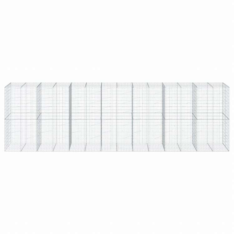 vidaXL 蛇籠バスケット カバー付き 700x100x200cm 亜鉛メッキ鉄ホーム&ガーデン 芝&ガーデン ガーデニング 鉢植え・プランター(代引不可)