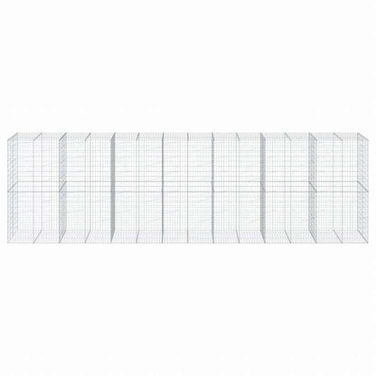 vidaXL 蛇籠バスケット カバー付き 700x100x200cm 亜鉛メッキ鉄ホーム&ガーデン 芝&ガーデン ガーデニング 鉢植え・プランター(代引不可)