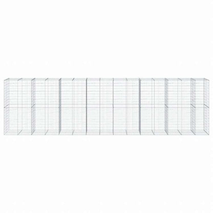 vidaXL 蛇籠バスケット カバー付き 750x100x200cm 亜鉛メッキ鉄ホーム&ガーデン 芝&ガーデン ガーデニング 鉢植え・プランター(代引不可)