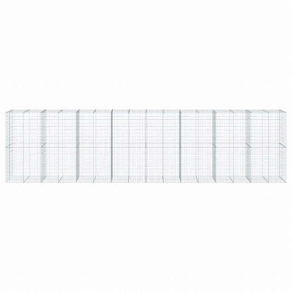 vidaXL 蛇籠バスケット カバー付き 800x100x200cm 亜鉛メッキ鉄ホーム&ガーデン 芝&ガーデン ガーデニング 鉢植え・プランター(代引不可)