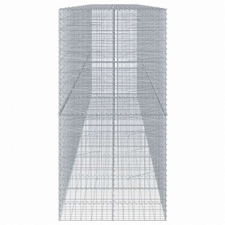 vidaXL 蛇籠バスケット カバー付き 800x100x200cm 亜鉛メッキ鉄ホーム&ガーデン 芝&ガーデン ガーデニング 鉢植え・プランター(代引不可)