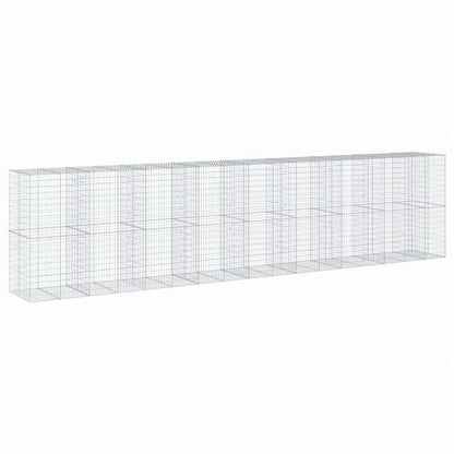 vidaXL 蛇籠バスケット カバー付き 850x100x200cm 亜鉛メッキ鉄ホーム&ガーデン 芝&ガーデン ガーデニング 鉢植え・プランター(代引不可)