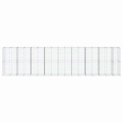 vidaXL 蛇籠バスケット カバー付き 850x100x200cm 亜鉛メッキ鉄ホーム&ガーデン 芝&ガーデン ガーデニング 鉢植え・プランター(代引不可)