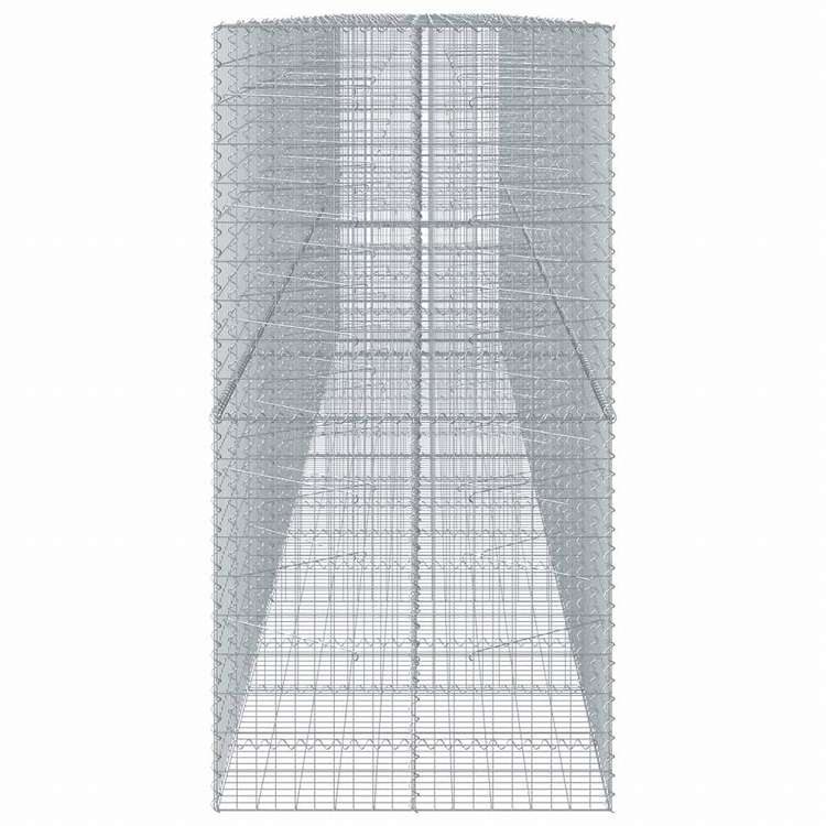 vidaXL 蛇籠バスケット カバー付き 850x100x200cm 亜鉛メッキ鉄ホーム&ガーデン 芝&ガーデン ガーデニング 鉢植え・プランター(代引不可)