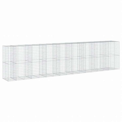 vidaXL 蛇籠バスケット カバー付き 850x100x200cm 亜鉛メッキ鉄ホーム&ガーデン 芝&ガーデン ガーデニング 鉢植え・プランター(代引不可)