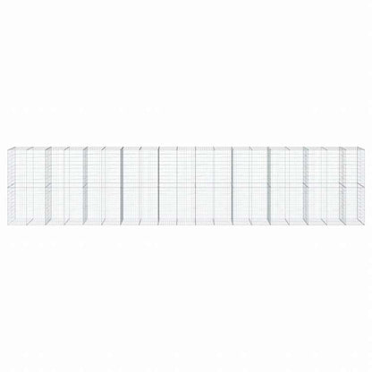 vidaXL 蛇籠バスケット カバー付き 950x100x200cm 亜鉛メッキ鉄ホーム&ガーデン 芝&ガーデン ガーデニング 鉢植え・プランター(代引不可)