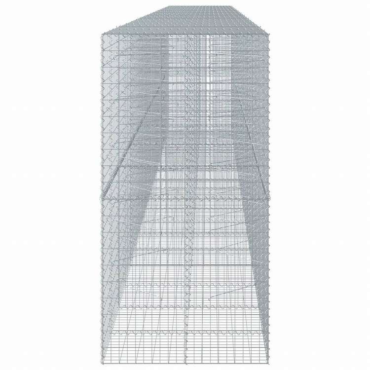 vidaXL 蛇籠バスケット カバー付き 950x100x200cm 亜鉛メッキ鉄ホーム&ガーデン 芝&ガーデン ガーデニング 鉢植え・プランター(代引不可)