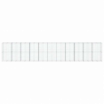 vidaXL 蛇籠バスケット カバー付き 1100x100x200cm 亜鉛メッキ鉄ホーム&ガーデン 芝&ガーデン ガーデニング 鉢植え・プランター(代引不可)