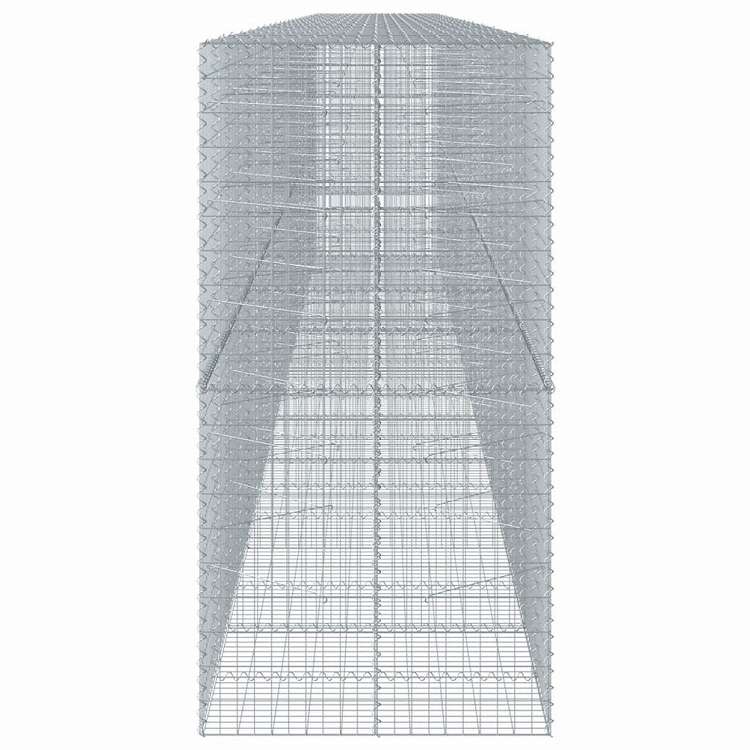 vidaXL 蛇籠バスケット カバー付き 1100x100x200cm 亜鉛メッキ鉄ホーム&ガーデン 芝&ガーデン ガーデニング 鉢植え・プランター(代引不可)