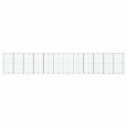 vidaXL 蛇籠バスケット カバー付き 1200x100x200cm 亜鉛メッキ鉄ホーム&ガーデン 芝&ガーデン ガーデニング 鉢植え・プランター(代引不可)