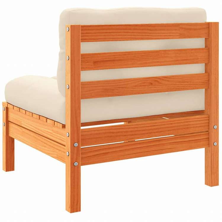 vidaXL ガーデンソファ6点セット クッション付き ワックスブラウン パイン無垢材家具 アウトドア家具 屋外家具セット(代引不可)