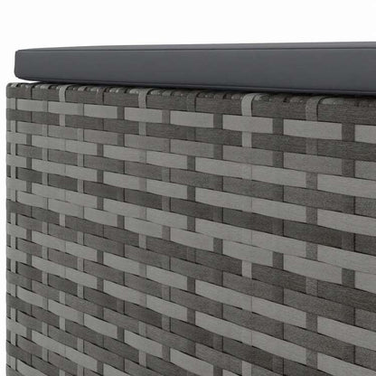 vidaXL ガーデンラウンジ4点セット クッション付 ポリラタン製 グレー家具 アウトドア家具 屋外家具セット(代引不可)