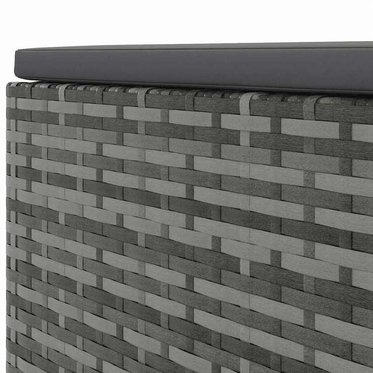 vidaXL ガーデンラウンジ6点セット クッション付き グレー ポリラタン製家具 アウトドア家具 屋外家具セット(代引不可)