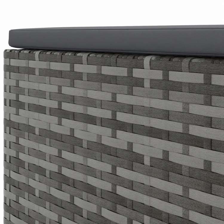 vidaXL ガーデンラウンジ6点セット クッション付き グレー ポリラタン製家具 アウトドア家具 屋外家具セット(代引不可)