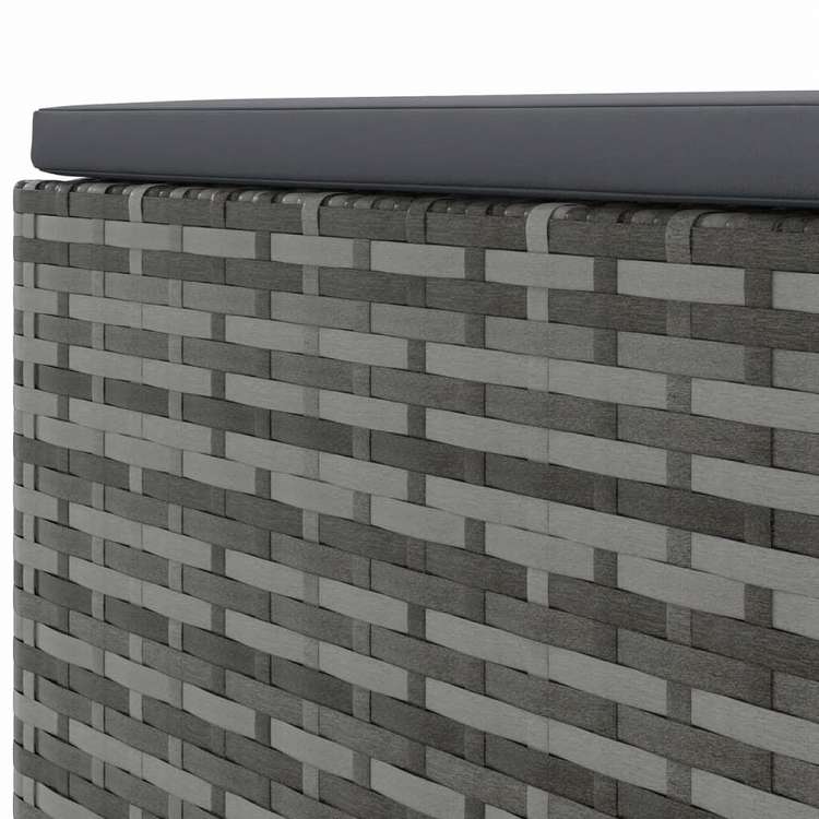 vidaXL ガーデンラウンジ8点セット クッション付き グレー ポリラタン製家具 アウトドア家具 屋外家具セット(代引不可)