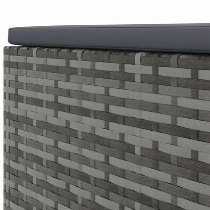 vidaXL ガーデンラウンジ8点セット クッション付き グレー ポリラタン製家具 アウトドア家具 屋外家具セット(代引不可)