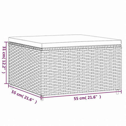 vidaXL ガーデンラウンジ8点セット クッション付き グレー ポリラタン製家具 アウトドア家具 屋外家具セット(代引不可)