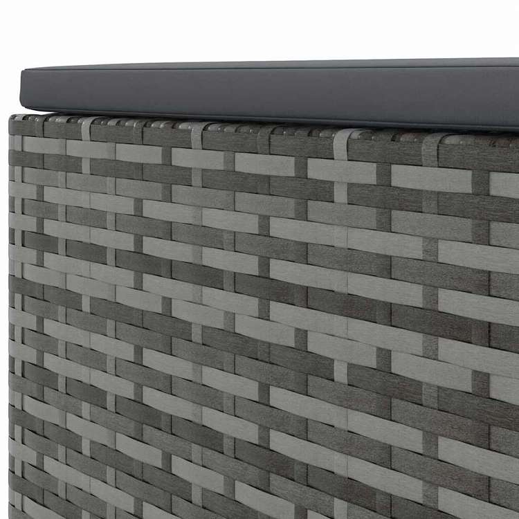 vidaXL ガーデンラウンジ6点セット クッション付き グレー ポリラタン製家具 アウトドア家具 屋外家具セット(代引不可)