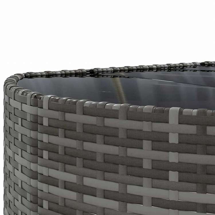 vidaXL ガーデンソファ5点セット クッション付き グレー ポリラタン製家具 アウトドア家具 屋外家具セット(代引不可)